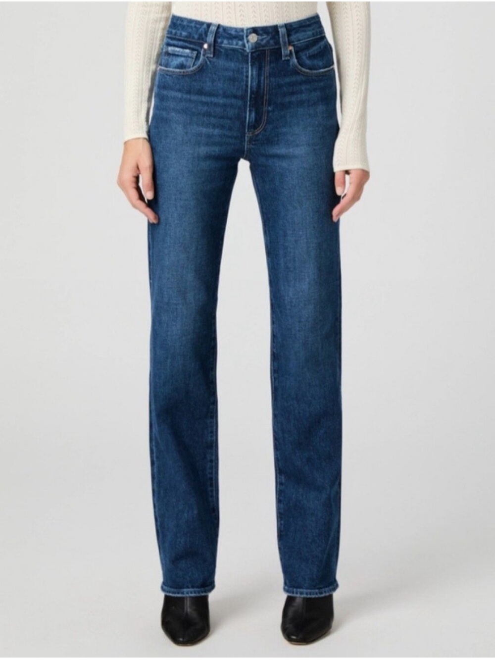 Paige Stevie High Rise Straight Leg Jean in SoundCheck Size 24